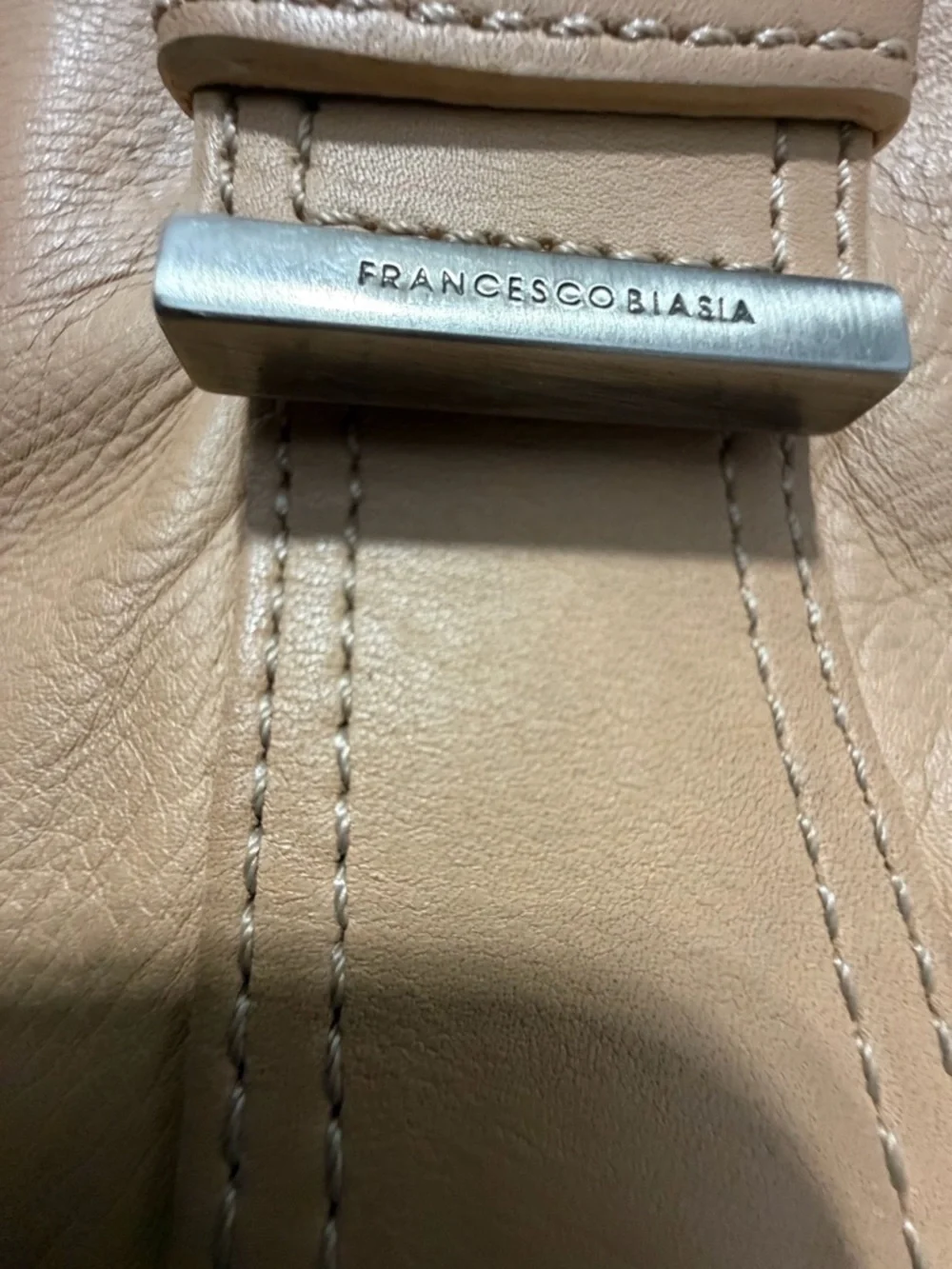 Francesco Biasia Tan Leather Tote bag made in Italy
